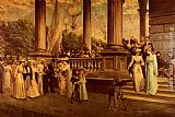 Franz Dvorak Canvas Paintings - The Concert, Saratoga The Gay Nineties